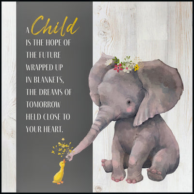 Inspirational Plaques for New Baby - 12 x 12 Inches