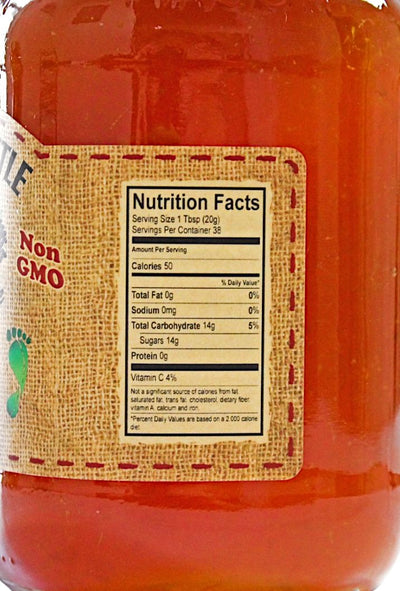Nutrition Facts of The Dutch Kettle Homemade Style TOE Jam.