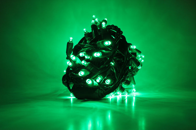 Outdoor LED Lighted Christmas Tree with Green Base and Red and Green Tree Lights