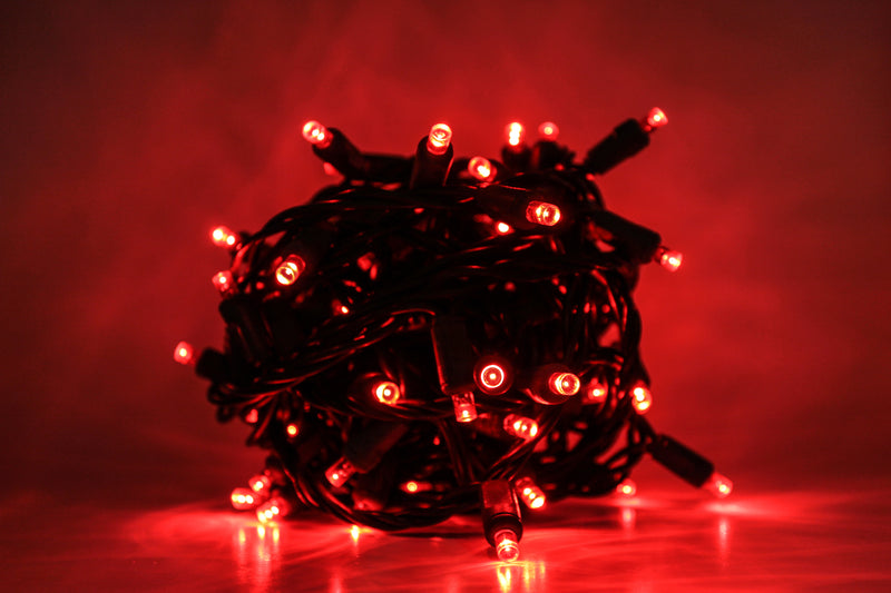 Outdoor LED Lighted Christmas Tree with Green Base and Red and Green Tree Lights